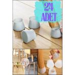 Mikasso Masa Sandalye Ayak Koruyucu Gürültü Engelleyici Çizilme Engelleyici 24 Lü Set Gri