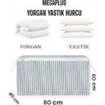 Mikasso Megaplus Yorgan Yastık Hurcu En Büyük Boy Hurç Sandık Tipi Hurç 80 x 60 Kumaş Gri Tr