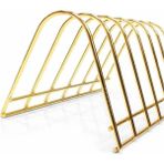 Mikasso Metal Gold 6 Bölmeli Tabak Standı Çelik Sarı