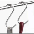 Mikasso Metal S Şeklinde Metal Kanca Askı Mutfak Banyo Gardrop Dolap Demiri Askısı 10'li Paket Metal Gri