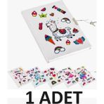 Mikasso Mikro Kaliteli Kilitli Hatıra Defter Karton Düz Çizgili Orta Boy Çok Renkli Not Defteri A4 60 Yaprak