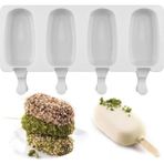 Mikasso Mini Magnum Silikon Dondurma Kalıbı 4'lü Silikon Beyaz