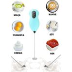 Mikasso Mini Mikser Kahve Süt Köpürtücü Karıştırıcı Cappucino Mixer Metal