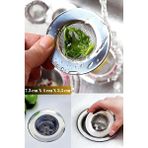 Mikasso Mini Tel Lavabo Süzgeci Paslanmaz Çelik Küçük Mutfak Filtresi Tıkanıklık Önleyici Pratik Süzgeç Pasl