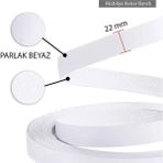 Mikasso Mobilya Kenar Bandı Ütü ile Yapışan Kenar Bandı 2 Metre Parlak Beyaz Renk Kendinden Tutkallı