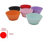 Mikasso Muffin Kek Kalıbı 6'lı Silikon Silikon Pembe