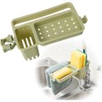 Mikasso Musluğa Takılan Sünger Havlu Askılı Sabun Hazneli Mutfak Banyo Lavabo Düzenleyici Organizer (4832) B