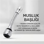 Mikasso Mutfak Bataryası Musluk Başlığı Tasarruflu 360 Derece Döner Musluk Lavabo Başlığı Musluk