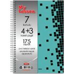 Mikasso My Lesson Pp Kapak A4 4+3 175 Yaprak Spiralli 7 Bölmeli Ayraçlı Kareli Çzgili Defter Sert Spiralli B - Çok Renkli