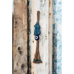 Mikasso Nazar Boncuklu Seramik Ikiz Sevimli Kedi Figürlü El Yapımı Dekoratif Duvar Süsü Eşyası 6X36 cm Seram - Çok Renkli