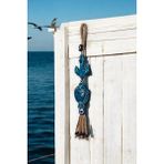 Mikasso Nazar Boncuklu Seramik Tekne Çapası Desenli Balık Dekoratifli Çok Amaçlı Duvar Süs Eşyası 6X40 cm Se - Çok Renkli