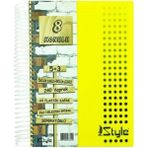 Mikasso New Style Spiralli Pp Kapak Defter A4 240 Yaprak 5 + 3 Ayraçlı Sert Spiralli Kareli 200 Yaprak Büyük - Çok Renkli