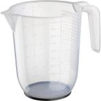 Mikasso Ölçek Beher 1 Lt Kaymaz Taban Plastik Plastik Gri