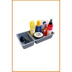 Mikasso Organizer, Dolap Çekmece Içi Düzenleyici Kutu - 2 Adet ( 33X17X6 cm ) Plastik 35 x 15 Gri
