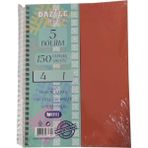 Mikasso Orta Boy 4+1 Ayraçlı Defter 5 Konulu 150 Yaprak 1 Adet 4 Kareli 1 Çizgili Spralli Plastik Kapak Sepe - Çok Renkli