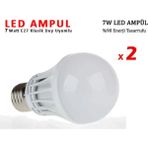 Mikasso Özel 7W Enerji Tasarruflu LED Ampul ( 2 Adet ) Beyaz