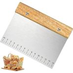 Mikasso Paslanmaz Çelik Spatula Hamur Kazıyıcı Şekillendirici Kesici Krema Şekillendirici 14,5cm RA344 Çelik