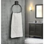Mikasso Paslanmaz Çelik Yapışkanlı Yuvarlak Havluluk | Delmeden Montaj | Banyo, Mutfak, Lavabo Kullanımı Siy