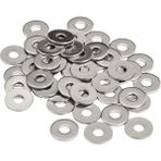 Mikasso Paslanmaz Geniş Pul Vida Pulu Metal Pul 50 Adet Delik Çap 10 mm Dış Çap 20 mm