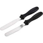 Mikasso Paslanmaz Metal 2li Pasta Sıvama Bıçağı - Spatula Seti Kek Kazıyıcı Krema Yayma, Pasta Dekorasyonu Ç