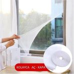 Mikasso Pencere Sinekliği Tak Çıkar Tül Kesilebilir Cırt Bantlı 100X150 cm Tül
