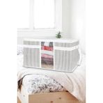 Mikasso Pencereli Yastık Hurcu, Yastık Havlu Kıyafet Çamaşır Hurcu Düzenleyici 75X40X40CM Kumaş 75 x 40 Beya