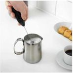 Mikasso Pilli Mini Mixer Kahve Süt Köpürtücü Karıştırıcı Cappuccino Mixer Metal Beyaz