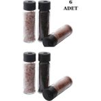 Mikasso Pine 6lı Baharat Takımı Siyah Kapaklı Cam Baharatlık Cam