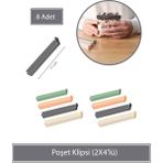 Mikasso Poşet Klipsi - 8’li Plastik Beyaz