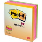 Mikasso Post-It Küp Not Yapışkanlı Not Kağıdı 76MM76MM Neon Renkler 225 Yaprak NEOKUP33 Yapışkanlı Not Kağıd - Çok Renkli