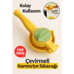 Mikasso Pratik Kolay Kullanım Çevirmeli Portakal Narenciye Limon Sıkacağı Plastik
