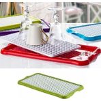 Mikasso Pratik Lavabo Tezgah Üstü Bulaşık Kurutmalığı Süzmatik 22X40 cm Plastik