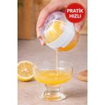 Mikasso Pratik Narenciye Sıkacağı – Limon Portakal Nar Sıkacağı Ölçekli Hazneli El Tipi Sıkacak Plastik