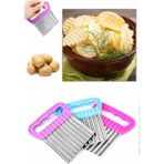 Mikasso Pratik Patates Meyve ve Sebze Doğrama Bıçağı J35 Metal Metalik