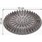 Mikasso Premium Antrasit Yuvarlak Silikon Lavabo ve Küvet Süzgeci Silikon