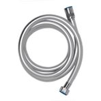 Mikasso Pvc Kaplama Spiral Duş Hortumu Gri Kırılmaz Kopmaz Banyo Duş Hortumu ( 150 Cm) Plastik