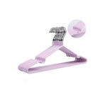 Mikasso Pvc Kaplamalı Kaydırmaz Metal Elbise Gardrop Askısı Lila 10'lu - Metal