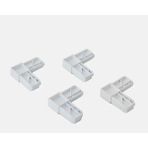Mikasso Pvc Pimapen Sineklik Profil Köşe Birleştirme Plastiği 4 Adet 17 mm x 25 mm Profiller Için Gri