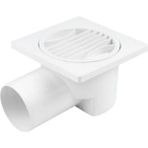 Mikasso Pvc Yer Süzgeci 15X15 cm 70 mm Yandan Çıkış 1 Adet