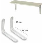 Mikasso Raf Altı L Ayak Demiri 2 Adet 10 x 14 cm Beyaz