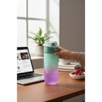 Mikasso Renk Değişimli Motivasyon Yazılı Su Matarası 500 ml Sızdırmaz Kapak & Taşıma Askılı Turuncu Cam
