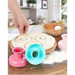 Mikasso Renkli Donut Kalıbı- Donut Hamur Kesici ve Şekillendirici Donut Kalıbı Plastik