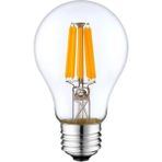 Mikasso Rustik 4W A60 LED Filament Ampul Şeffaf Cam E27 Sarı Işık Dekoratif Vintage Aydınlatma