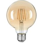 Mikasso Rustik LED Ampul E27 G95 6W 2500K Gün Işığı Pembe