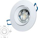 Mikasso Safir Beyaz Yuvarlak LED Spot Armatür CT-5256 3200K Gün Işığı