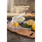 Mikasso Şeffaf Lüks Sert Plastik Limon&portakal Narenciye Sıkacağı - Pratik ve Dayanıklı Gövde Sert Plastik