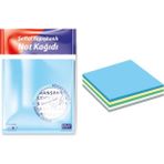Mikasso Şeffaf Post-It Yapışkanlı Not Kağıdı 76X76 Mm. 5 Renk 100 Yaprak Yapışkanlı Not Kağıdı - Çok Renkli