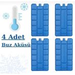 Mikasso Serin Tutucu 4'lü Buz Aküsü Seti - Buz Kasedi Tasarımıyla Soğukluğu Korur - 4 Adet Plastik