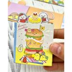 Mikasso Sevimli Sumikko Hamburger Temalı Indeks Sticker/index/postit/post-It/kitap Ayracı/not Kağıdı Yapışka - Çok Renkli