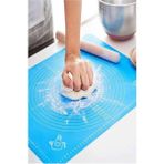 Mikasso Silikon Büyük Boy Hamur Açma Matı Hamur Matı Ölçekli Hamur Açma Altlığı 65X45 cm Silikon
